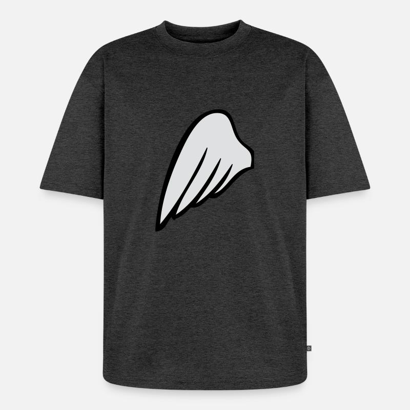 leftwing - Unisex Premium Oversized Bio T-Shirt - Anthrazit meliert