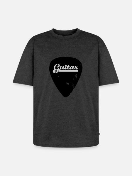 guitar - Unisex Premium Oversized Bio T-Shirt - Anthrazit meliert
