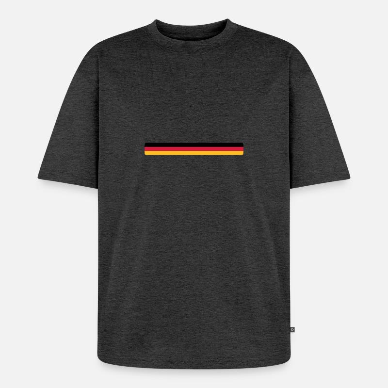 Deutschland - Unisex Premium Oversized Organic T-Shirt - heather anthracite