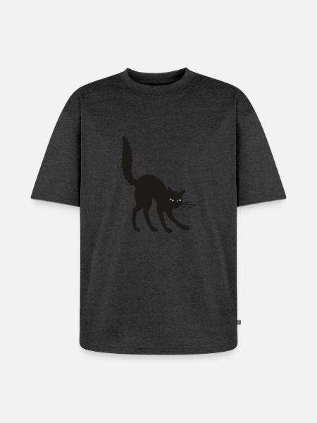 Katzenbuckel - Unisex Premium Oversized Bio T-Shirt - Anthrazit meliert