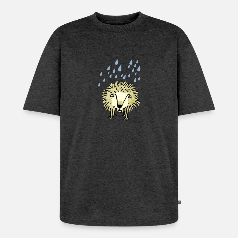 Igel - Unisex Premium Oversized Bio T-Shirt - Anthrazit meliert
