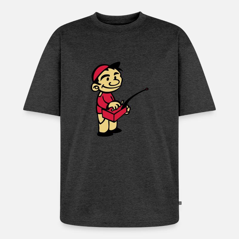 modell Kind mit Modellfunksteuerung - Unisex Premium Oversized Bio T-Shirt - Anthrazit meliert