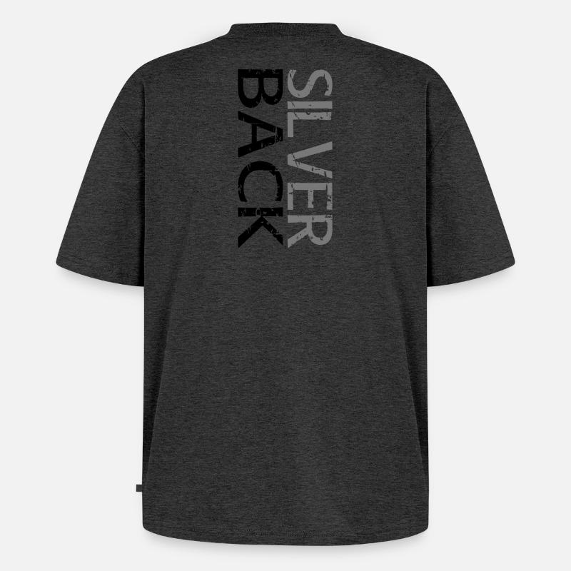 SILVERBACK (à deux lignes) - T-shirt Premium bio oversize Unisexe - anthracite chiné