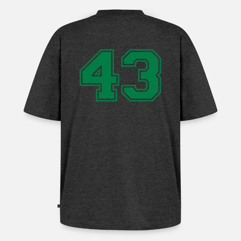 43 - Unisex Premium Oversized Bio T-Shirt - Anthrazit meliert