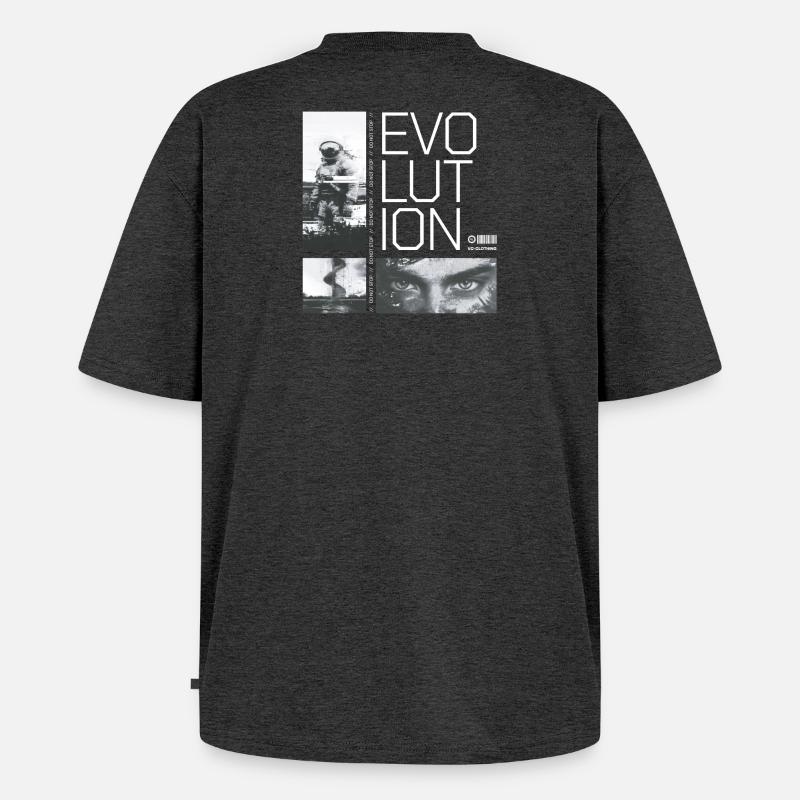 Évolution - ne pas s’arrêter - T-shirt Premium bio oversize Unisexe - anthracite chiné