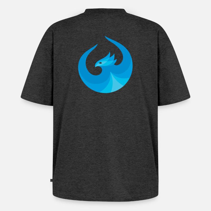 UI5 Phoenix Blue - Unisex Premium Oversized Organic T-Shirt - heather anthracite
