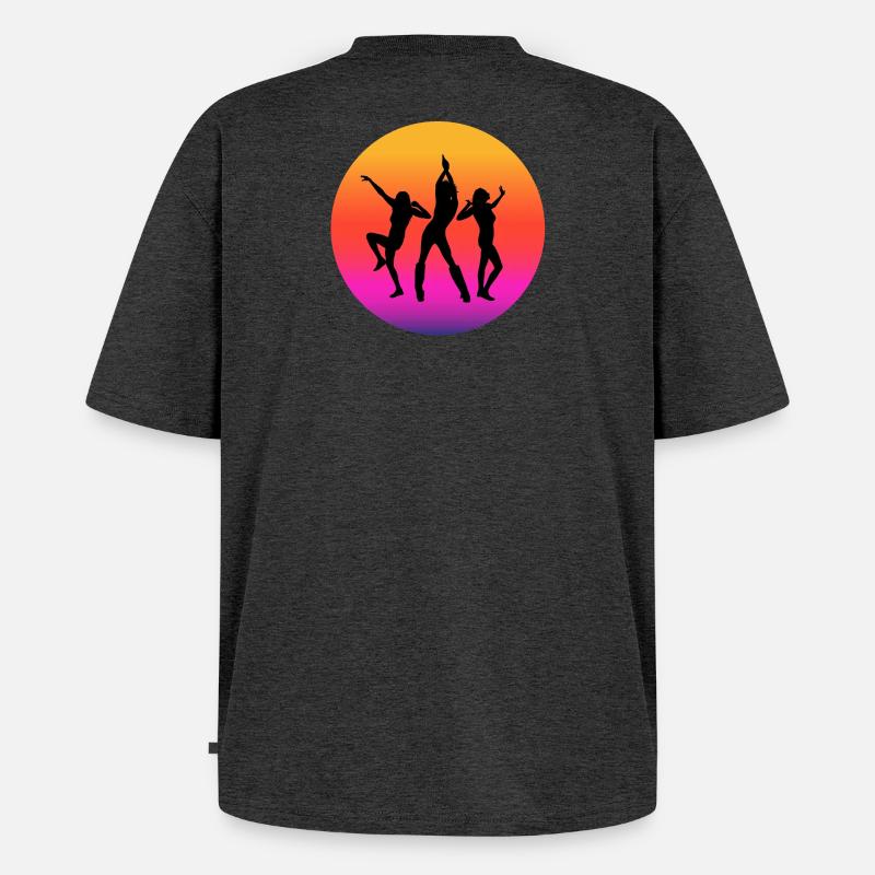 Diso, Disco-Fan, Disco-Musik - Unisex Premium Oversized Bio T-Shirt - Anthrazit meliert