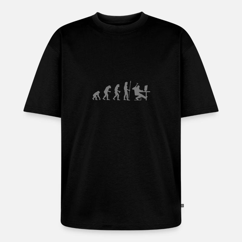 evolution_pc_1 - Unisex Premium Oversized Organic T-Shirt - black