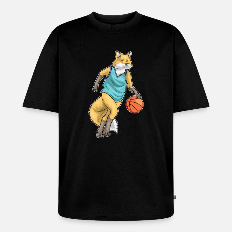 Fox Basketteur Basketteur - T-shirt Premium bio oversize Unisexe - noir