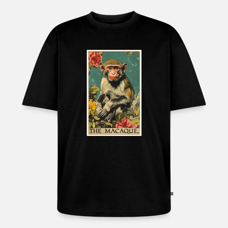 Makaken Makake - Unisex Premium Oversized Bio T-Shirt - Schwarz