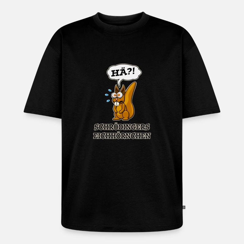 Schrödingers Eichhörnchen - Unisex Premium Oversized Bio T-Shirt - Schwarz