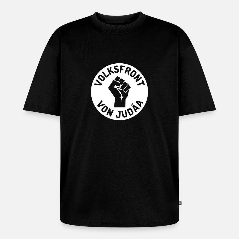 Volksfront der Spalter - Unisex Premium Oversized Bio T-Shirt - Schwarz
