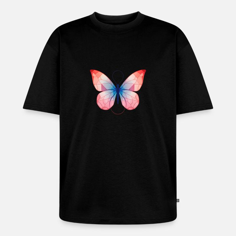 Geometrical Butterfly - Unisex Premium Oversized Bio T-Shirt - Schwarz