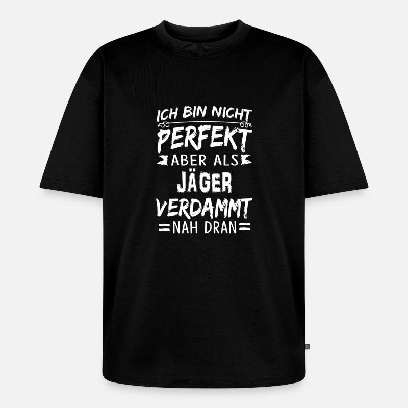 JÄGER - Unisex Premium Oversized Bio T-Shirt - Schwarz
