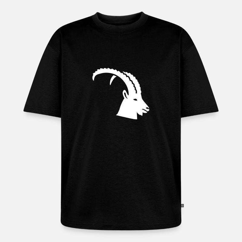 Steinbock - Unisex Premium Oversized Bio T-Shirt - Schwarz