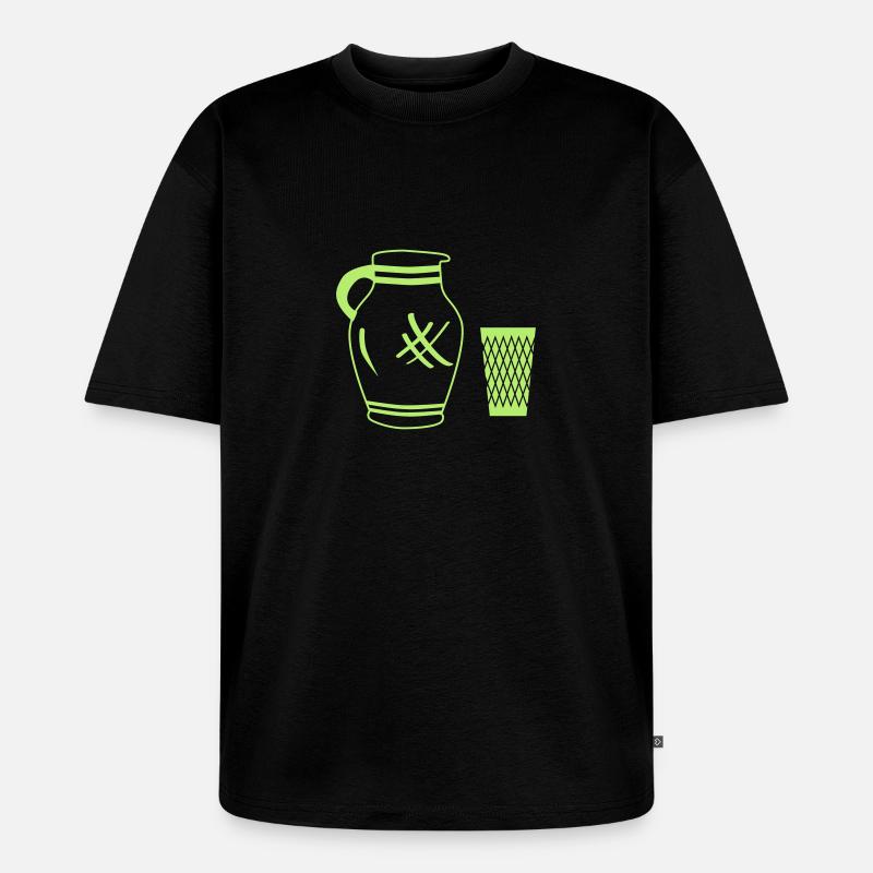 Bembel und Geripptes - Unisex Premium Oversized Bio T-Shirt - Schwarz
