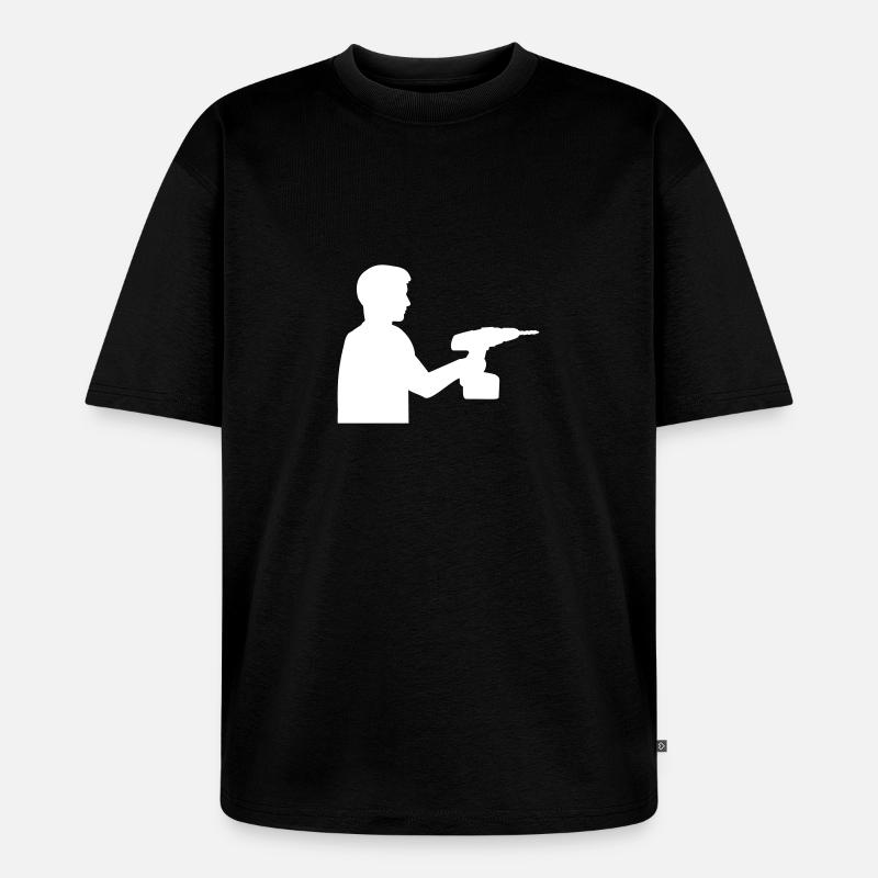 Handwerker - Unisex Premium Oversized Bio T-Shirt - Schwarz