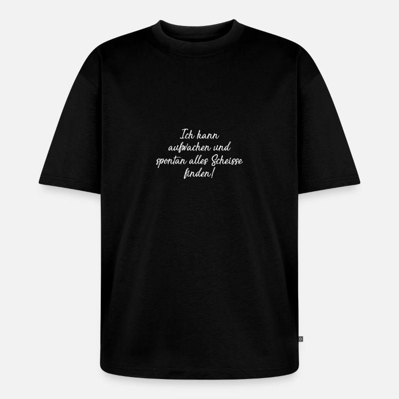 Morgenmuffel - Unisex Premium Oversized Bio T-Shirt - Schwarz