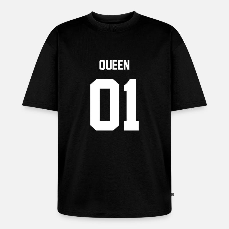 QUEEN - Unisex Premium Oversized Bio T-Shirt - Schwarz