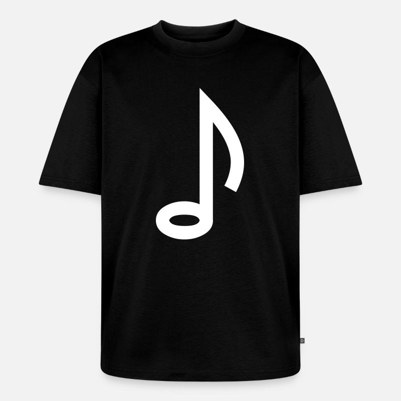 Note Symbol - Unisex Premium Oversized Bio T-Shirt - Schwarz