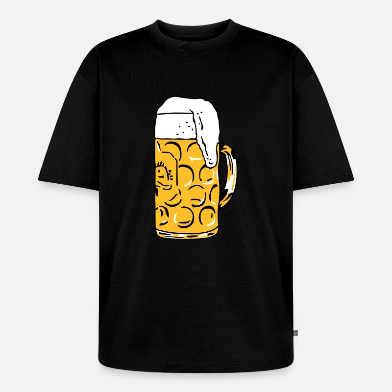 Bier - Unisex Premium Oversized Bio T-Shirt - Schwarz