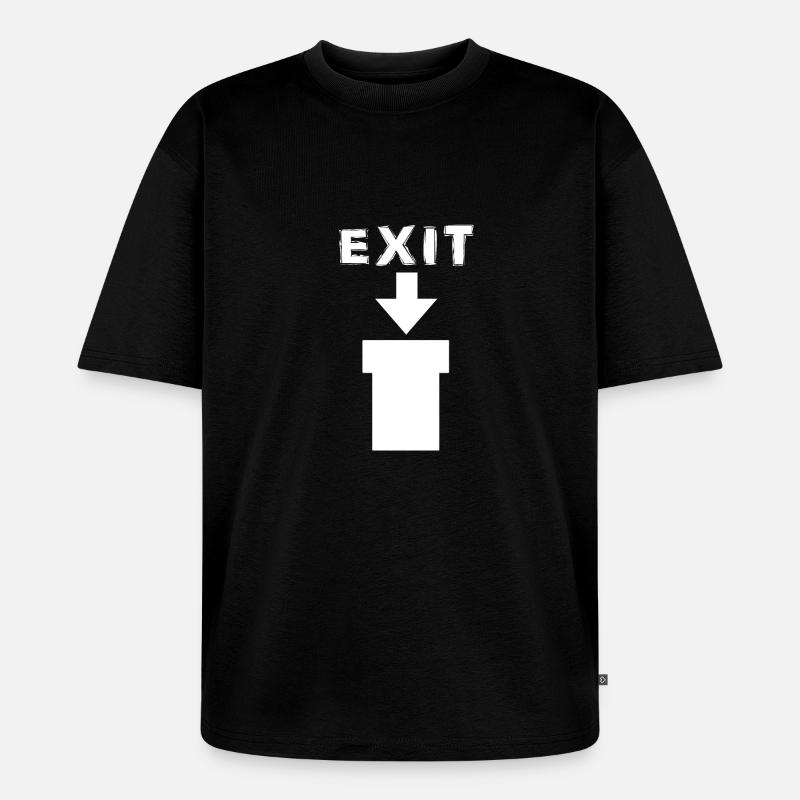 Exit Comic Retro Design - Unisex Premium Oversized Organic T-Shirt - black