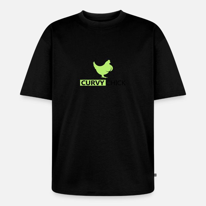 Curvy Chick - Unisex Premium Oversized Bio T-Shirt - Schwarz