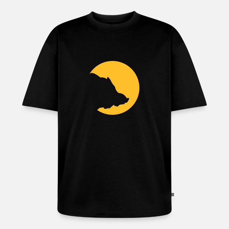 Boar Moon - Unisex Premium Oversized Bio T-Shirt - Schwarz