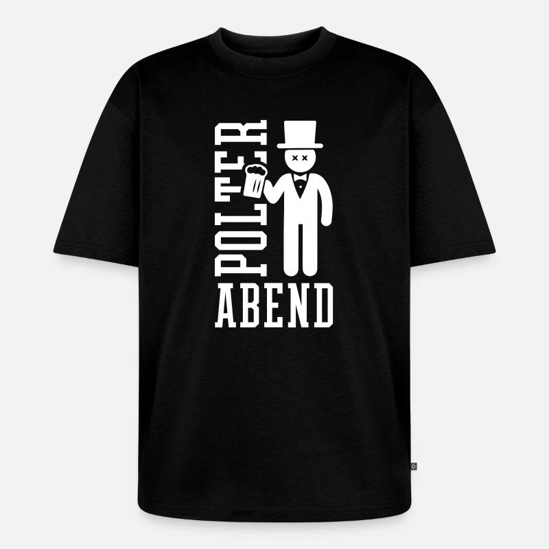 Polterabend Bräutigam - Unisex Premium Oversized Bio T-Shirt - Schwarz