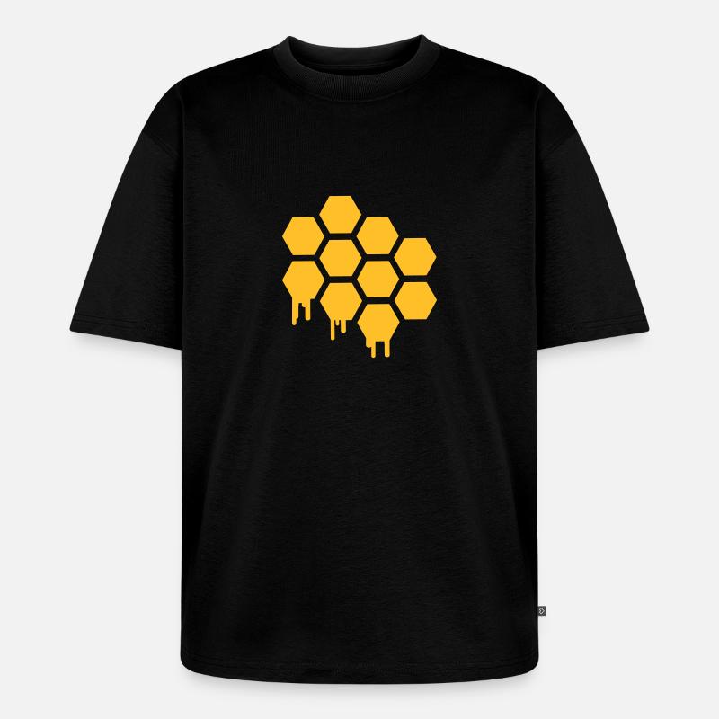 Wabe - Unisex Premium Oversized Bio T-Shirt - Schwarz