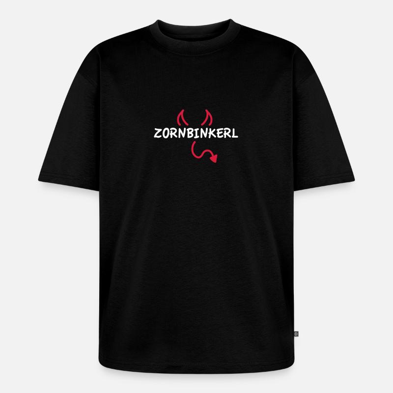 Zornbinkerl - Unisex Premium Oversized Bio T-Shirt - Schwarz