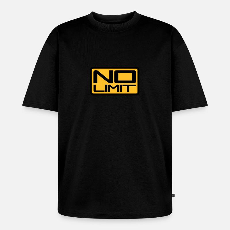 No Limit Shield - Unisex Premium Oversized Bio T-Shirt - Schwarz