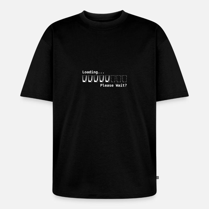 loading please wait - Unisex Premium Oversized Bio T-Shirt - Schwarz