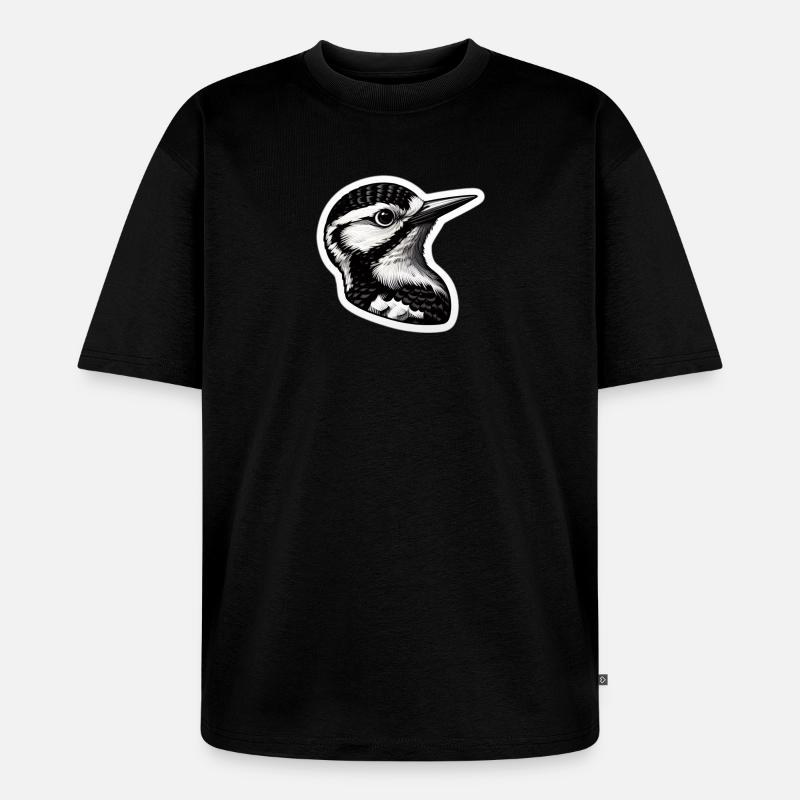 Specht - Unisex Premium Oversized Bio T-Shirt - Schwarz