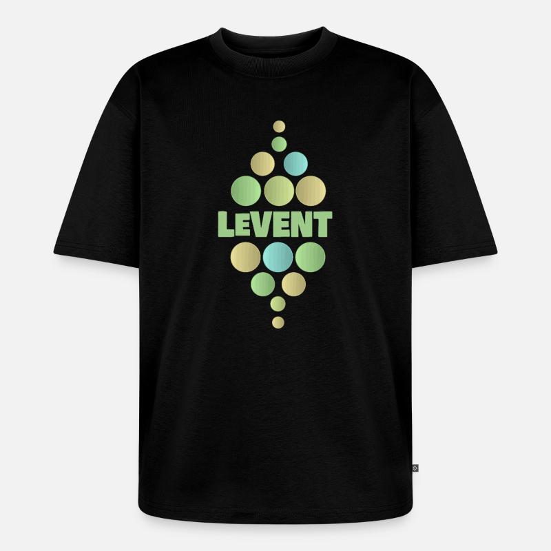 Pastell Dotenpyramide LEVENT - Unisex Premium Oversized Bio T-Shirt - Schwarz