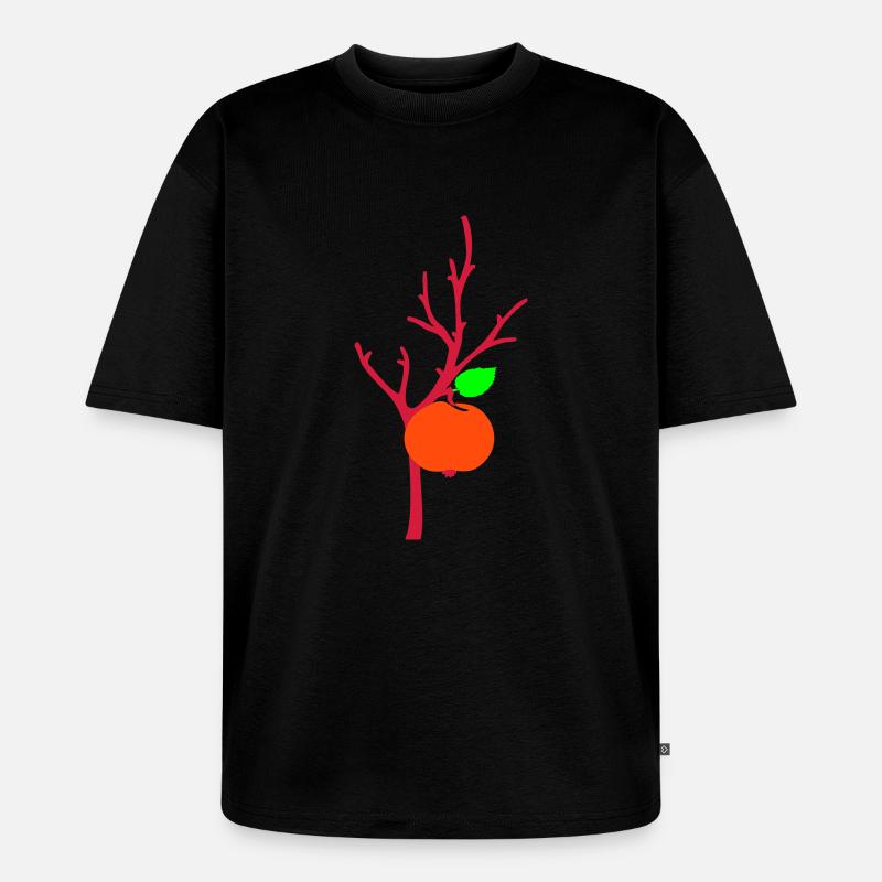Apfelbaum apple tree - Unisex Premium Oversized Bio T-Shirt - Schwarz