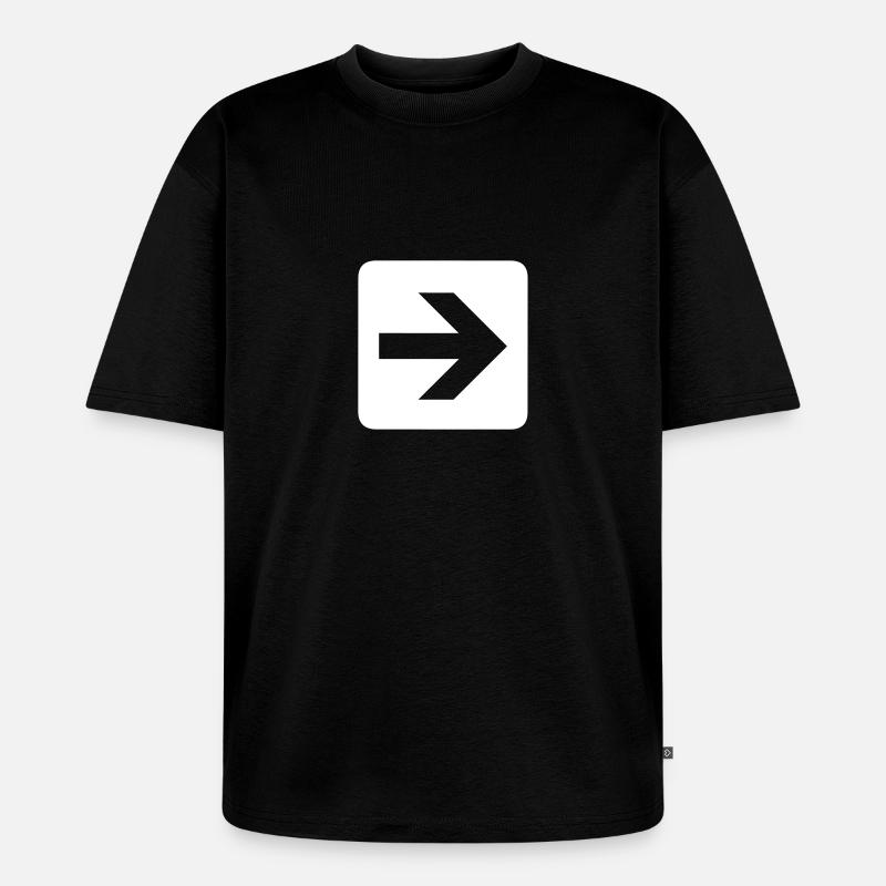 Arrow - Unisex Premium Oversized Organic T-Shirt - black