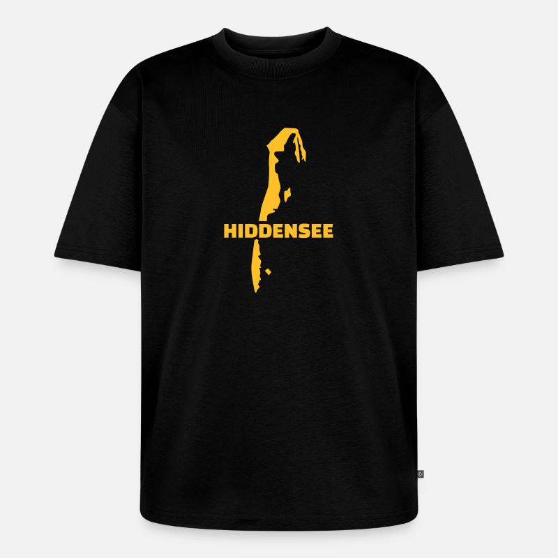 Hiddensee - Unisex Premium Oversized Bio T-Shirt - Schwarz