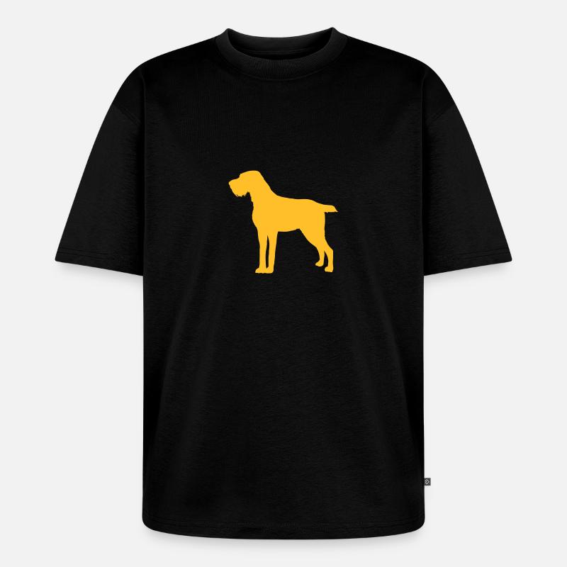 Deutsch Drahthaar - Unisex Premium Oversized Bio T-Shirt - Schwarz