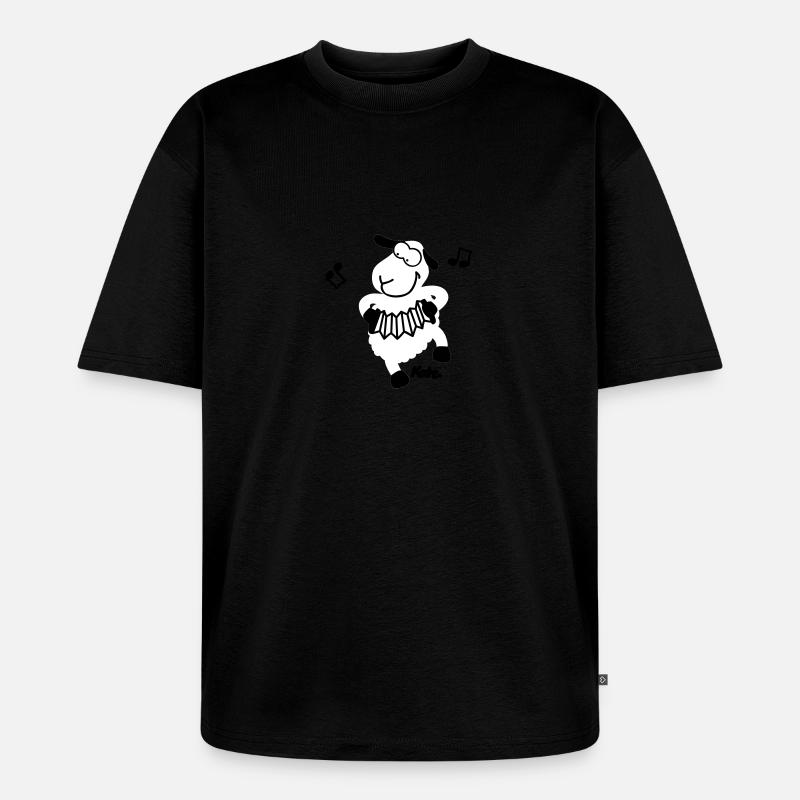 Schaf (2c) - Unisex Premium Oversized Bio T-Shirt - Schwarz
