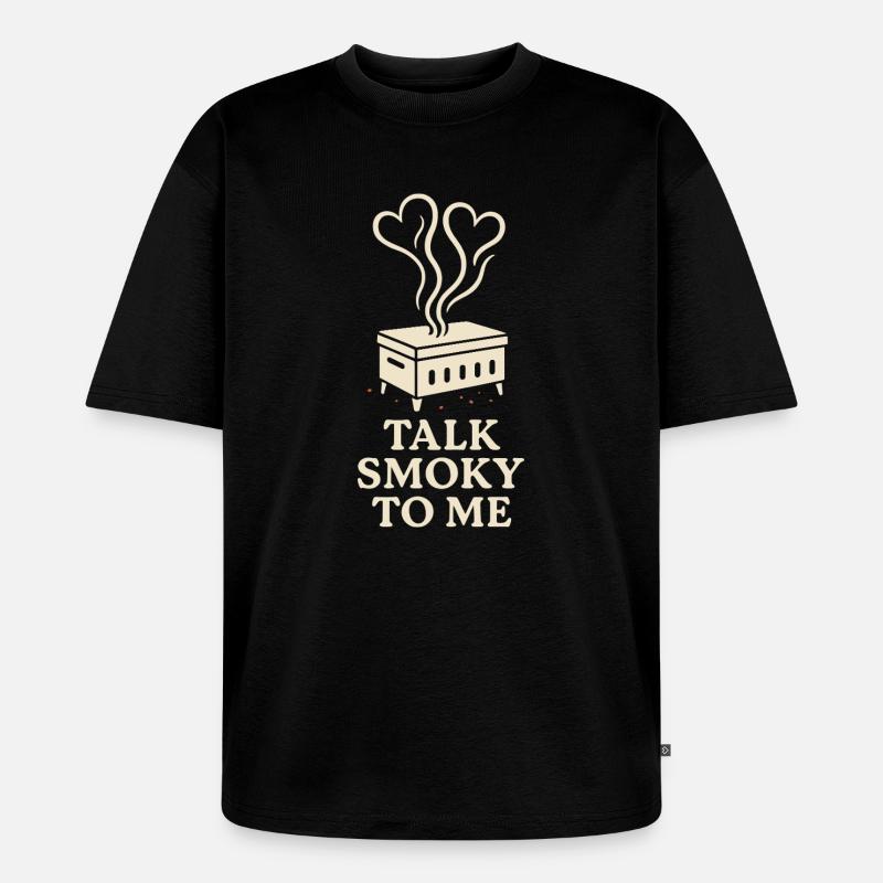 Fleischräucherofen Jerky Maker Bbq - Unisex Premium Oversized Bio T-Shirt - Schwarz