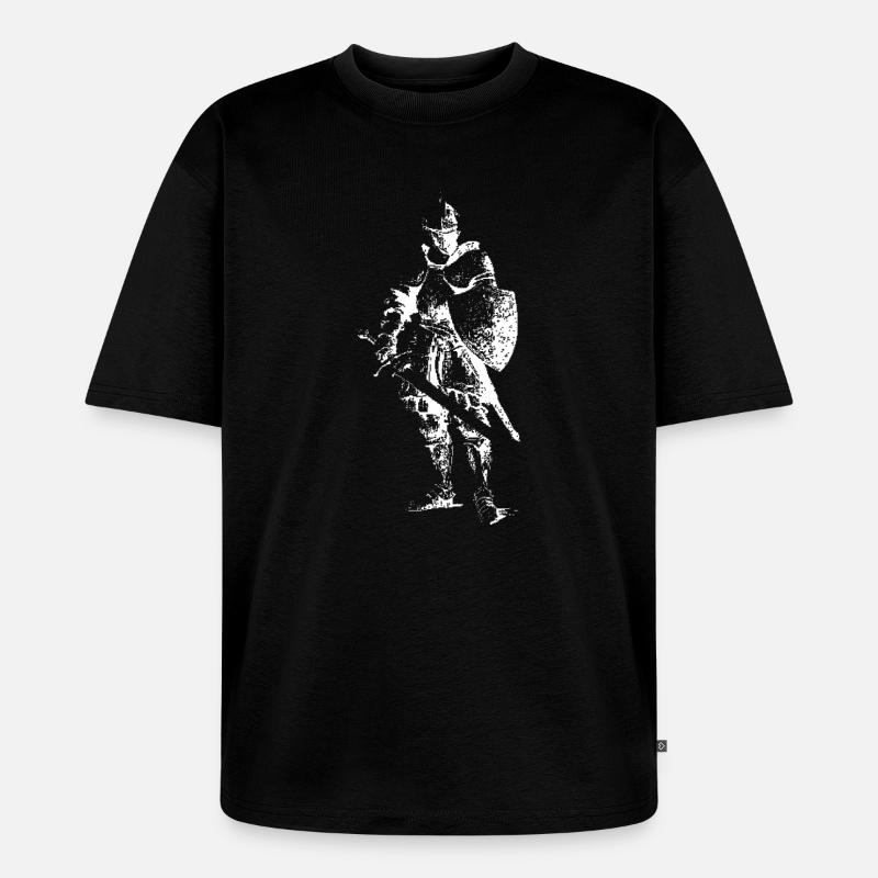 Eisenritter-Silhouette - Unisex Premium Oversized Bio T-Shirt - Schwarz