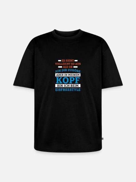 Eisfreestyle Sportart - Unisex Premium Oversized Bio T-Shirt - Schwarz