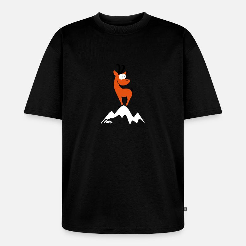 Gams (farbig) - Unisex Premium Oversized Bio T-Shirt - Schwarz