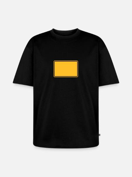 Ortsschild - Unisex Premium Oversized Bio T-Shirt - Schwarz