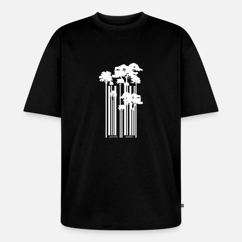 code à barres - T-shirt Premium bio oversize Unisexe - noir