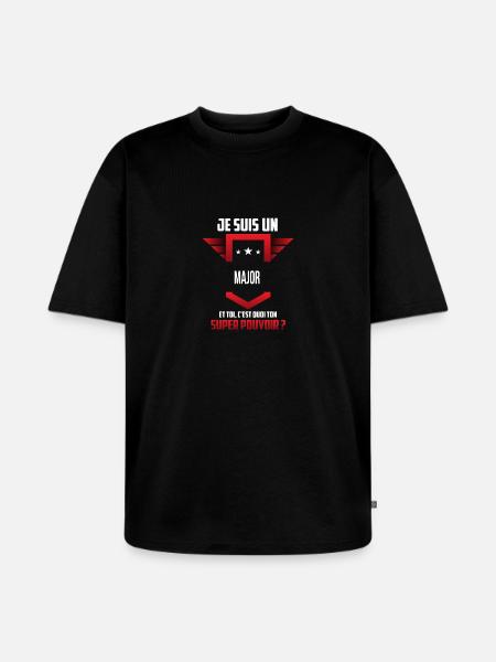 Major - T-shirt Premium bio oversize Unisexe - noir