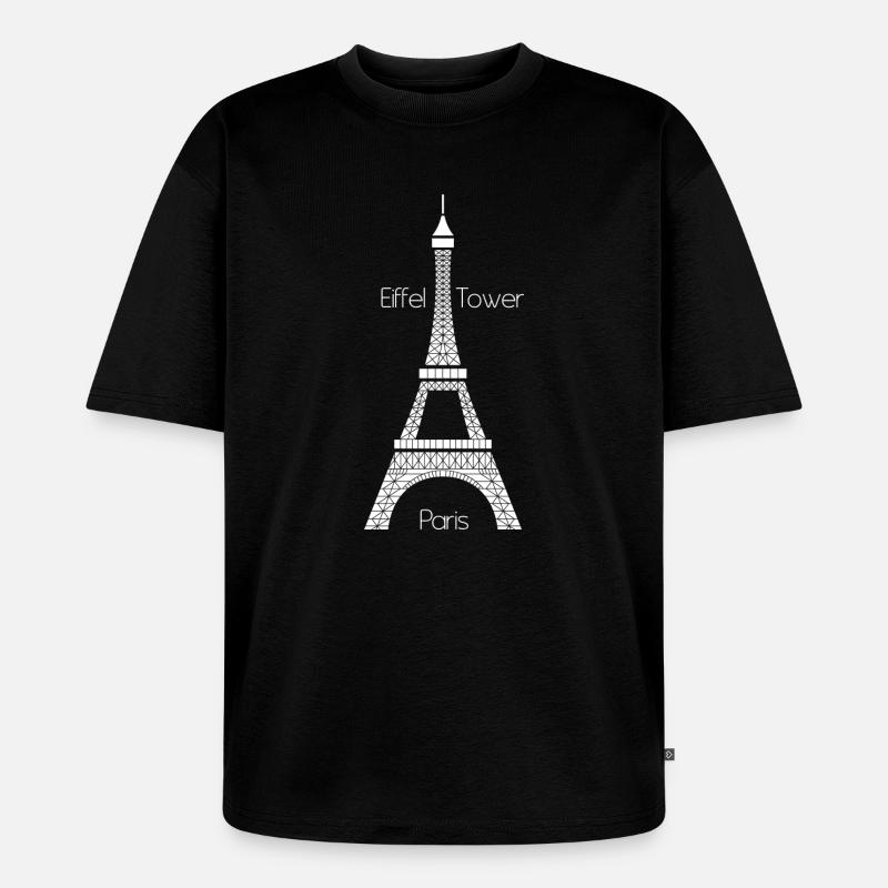 Eiffel Tower (dark) - Unisex Premium Oversized Bio T-Shirt - Schwarz