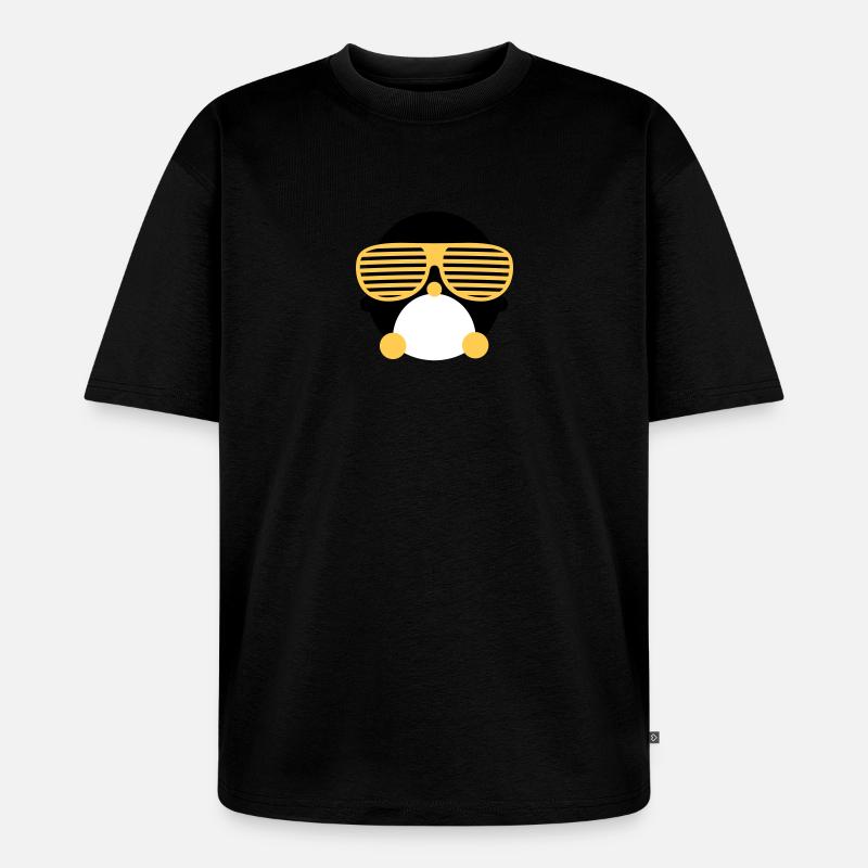 Pinguin - Unisex Premium Oversized Bio T-Shirt - Schwarz