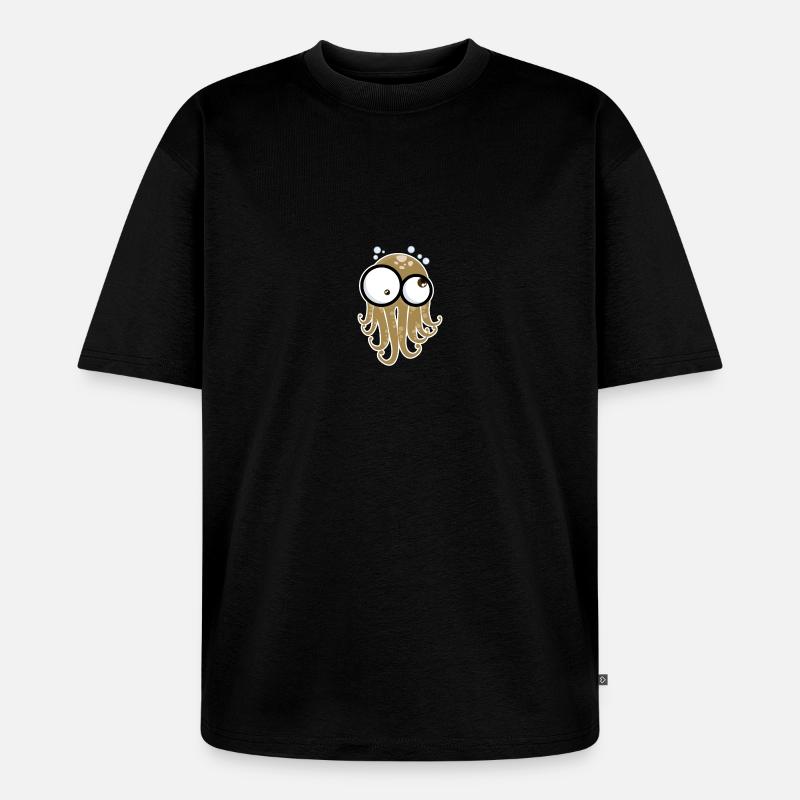 Octopus Gloo-Gloo - Unisex Premium Oversized Bio T-Shirt - Schwarz